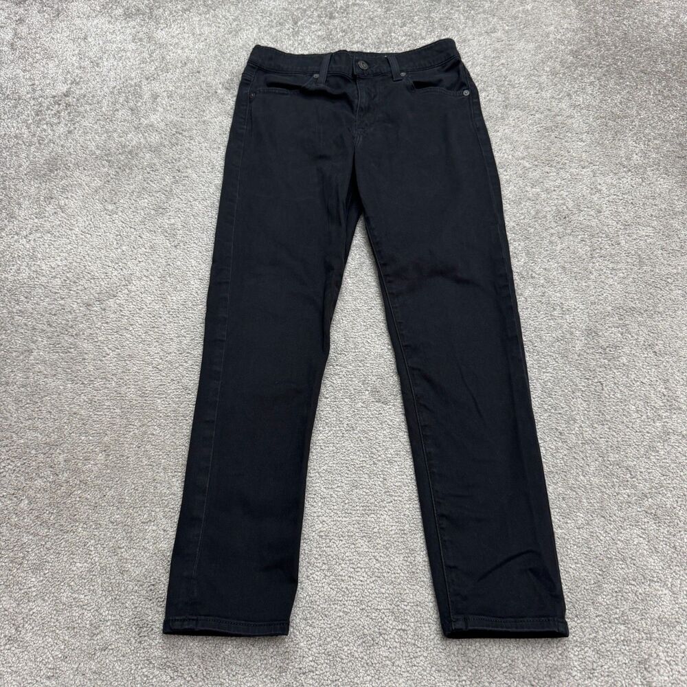 AG Adriano Goldschmied Farrah Skinny Crop High Rise Denim Jeans Womens 27 Black